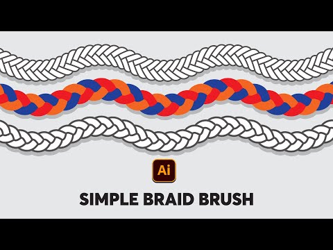 Simple Braid Brush with 2 ways | #illustratortutorial #tutorial #adobeillustrator