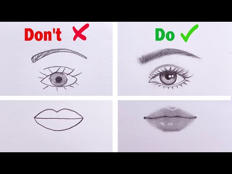 Don't VS Do || How to draw Lips, Eye, Nose and Hair | Drawing Tutorial