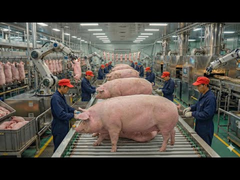 Inside the Modern Pork Factory: From Raw Pork to Sausages (Full Process)
