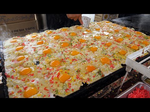 Japanese famous food video! (okonomiyaki, egg omelet, pork cutlet)