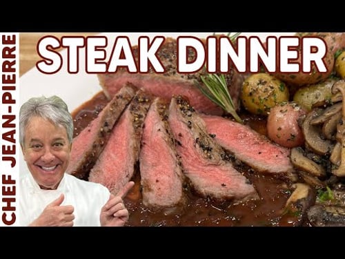 Steak with a Red Wine Reduction - Chef Jean-Pierre