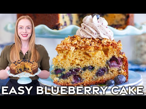 Easy Blueberry Cake with Oat Crumble Topping!!