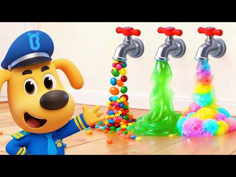 Magic Faucet | Don't Waste Water | Good Habits | Kids Cartoon | Sheriff Labrador