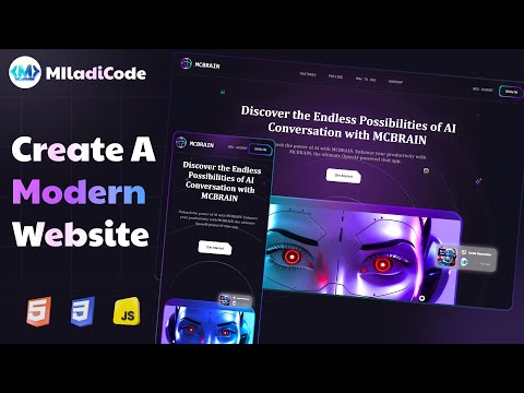 How to Create a Modern project with HTML, CSS & JavaScript | Modern UI, Parallax Effects