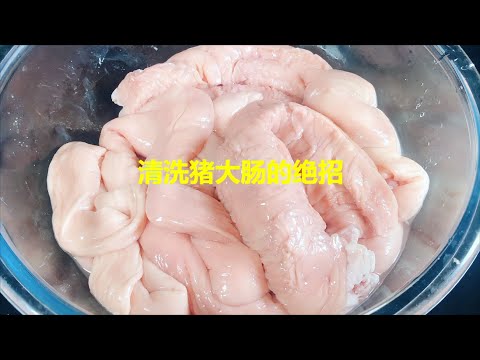 猪大肠(肥肠)如何去腥去臭?如何清洗?步骤解说清晰,吃到嘴里无异味解馋!