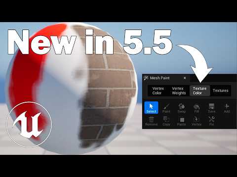 New Texture Color Tool in Unreal Engine 5.5 | No Vertex Needed for Mesh Painting!