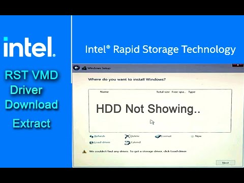 download and Extract intel rapid storage technology (VMD) driver intel 10th and 11th generation