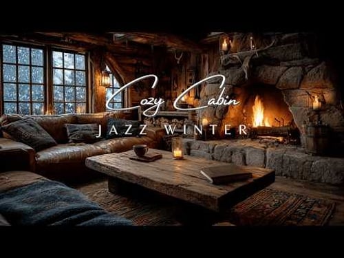 Winter Jazz Vibes Cozy Cabin Relaxation Smooth Jazz Snowfall Ambiance