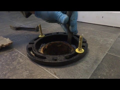 cast iron toilet flange replacement