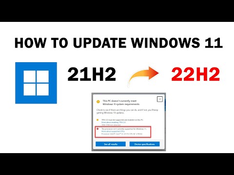 How to update Windows 11 21H2 to 22H2 on "Unsupported Hardware"