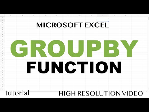 GROUPBY Function - Microsoft Excel