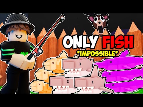 I Survived 99 Nights In The Forest But I Can Only Eat FISH..(this was painfully hard)