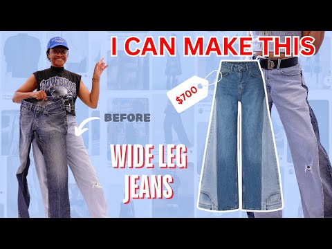 Your Old Jeans are Worth $700! | Easy DIY Wide Leg Jeans