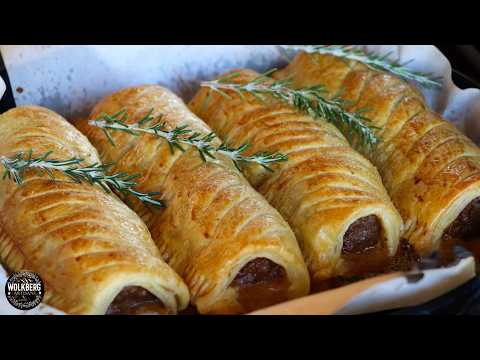 Proper Sausage Rolls "Garage pies" Recipe | How to make Petrol station pies | South African Recipes