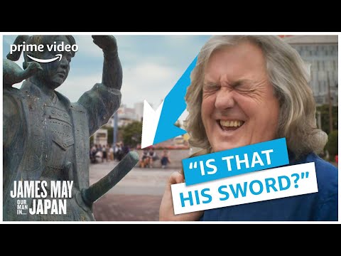 James May kan niet stoppen met lachen bij Japans standbeeld | Amazon Prime Video NL
