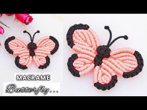 Macrame Butterfly | Macrame Animals | Macrame Butterfly Keychain Tutorial