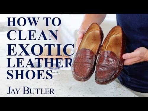 How To Clean and Polish Exotic Leather Shoes (Alligator and Ostrich Leather)