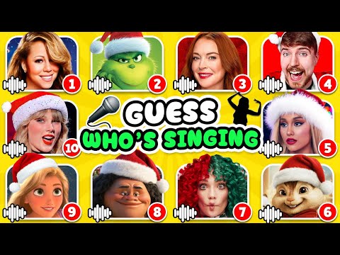 Guess Who's Singing 🎅🎵 Christmas Song Edition 🎄 Ariana Grande, Mariah Carey, Home Alone, Grinch