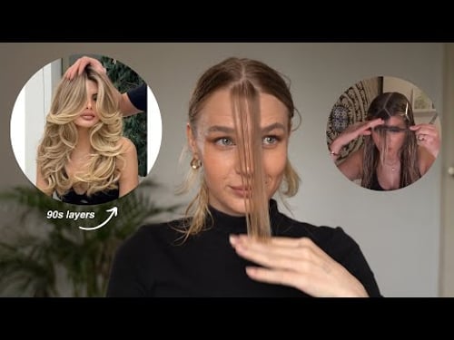 i gave myself 90s layers haircut following youtube tutorial