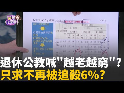 物價漲8%...退休公教喊"越老越窮"?退休七成薪不夠? 公教委屈?繳交保費是勞工6倍...年金給付僅2倍多?│陳斐娟 主持 │20251105│關我什麼事