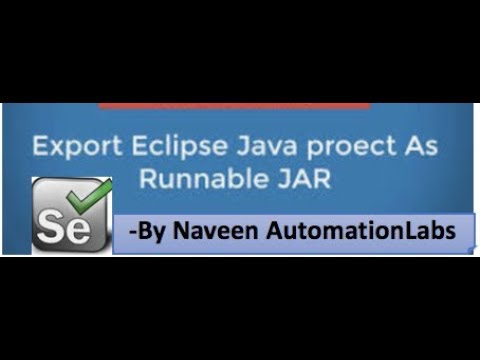 How to create Runnable JAR File from Selenium Project || Executable JAR file