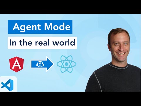 Turning an Angular application into React using VS Code Agent mode