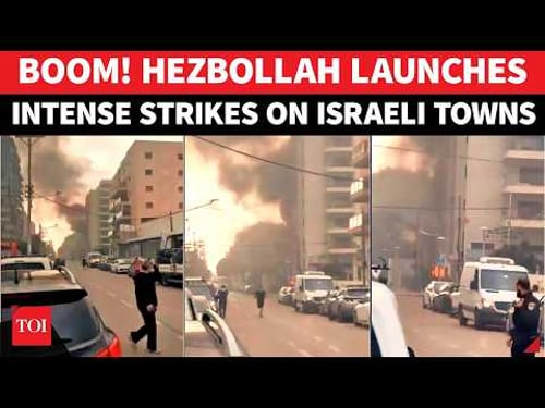 ON CAM: Israeli Town In Flames; Huge Air Attack By Iran Ally Bleeds Nahariya | WATCH
