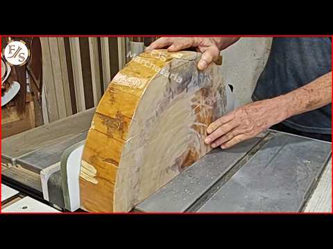 Brilliant project with recycled wood logs. The result is surprising!!