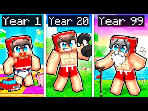 BIRTH to DEATH of the STRONGEST PLAYER in Minecraft!