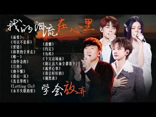 【词浅情深🪧】"我的泪流在心里 学会放弃"🌧️你爱的人也没有很在乎你 释怀比想念更难 | 林俊杰 | 汪苏泷 | 王赫野 | 姚晓棠