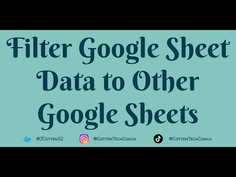 Filter Google Spreadsheet Data to other Google Sheets