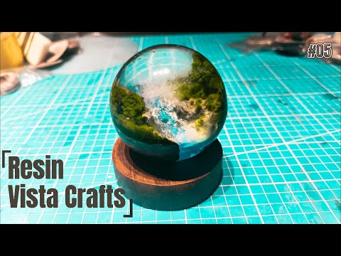 Miniature Forest Waterfall in a Resin Globe | Epoxy Art Sphere DIY