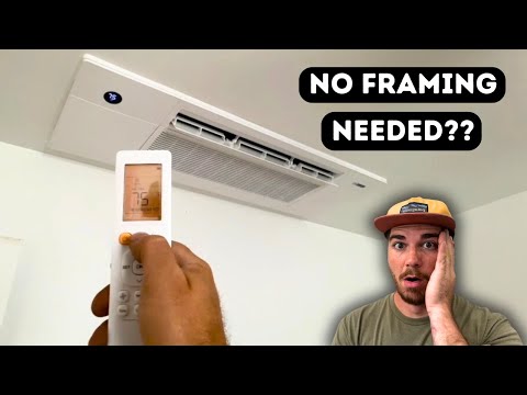 This Ductless Ceiling Cassette Mini Split Is A GAME CHANGER.