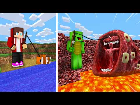 NOOB vs. PRO: Scary Fishing Battle Challenge in Minecraft