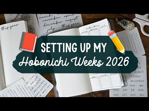 Setting Up My Hobonichi Weeks 2026 | Planner Set Up | Hybrid Bullet Journal