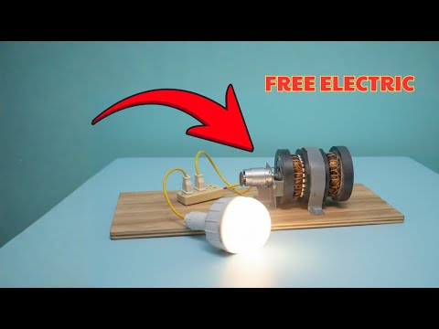 Free Electricity! Make a Mini Generator Using Magnetic Field | DIY Invention