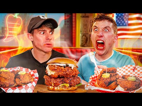 Two Brits try REAL Nashville Hot Chicken for the first time!