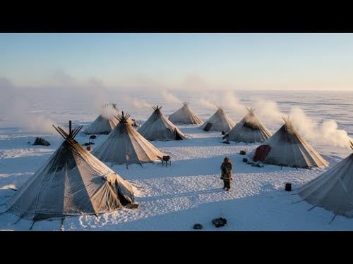 “Native American Survival at –71°C: Inside a Snow-Covered Village”