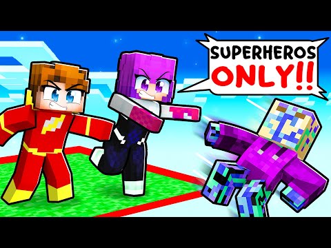 ONE BLOCK But We're SUPERHEROES in Minecraft!