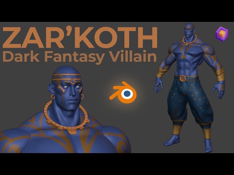 ZAR’KOTH – Dark Fantasy Villain | Blender Speed Sculpt | Powerful 3D Character