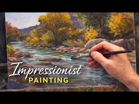 Painting an Impressionist River Landscape – Brush Techniques for Loose Painting