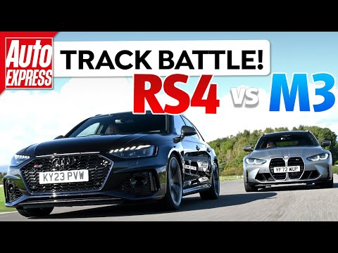 Auto Express Track Battle – Audi RS4 Competition vs BMW M3 Touring Competition