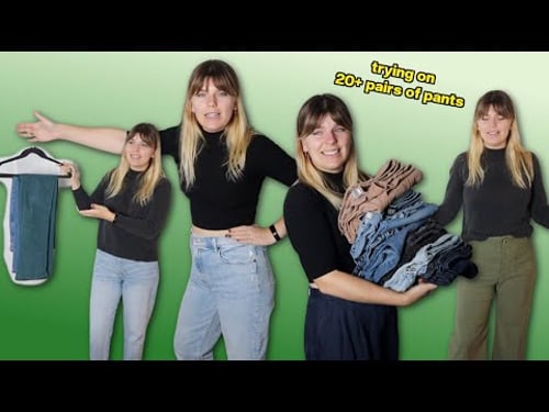 an existential try-on of my entire pants collection | closet clean out, part 1