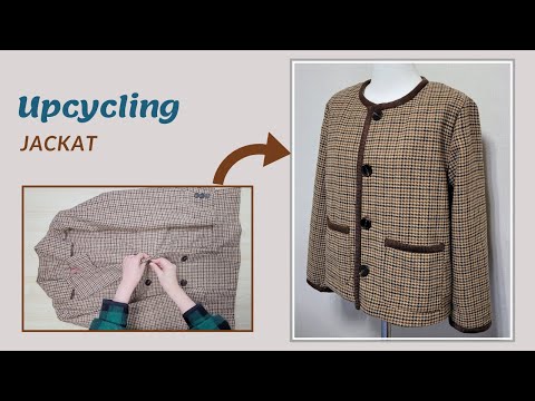 DIY 유행지난 자켓 아주 쉽게 리폼/Upcycling jacket/very easily Refashion /안입는옷 리폼/코트/coat/옷수선/옷 만들기/Making