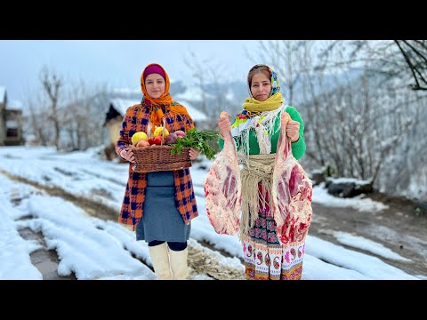 Buchag Gheyme! Recipe of Lamb Meat Stew Cooked on a Snowy Winter Day