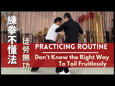 Practicing Routine, Don’t Know the Right Way, To Toil Fruitlessly 練拳不懂法 徒勞無功