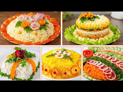 5 pięknych sałatek na stół Wielkanocny! 🥗😍👍 Szybkie i smaczne sałatki