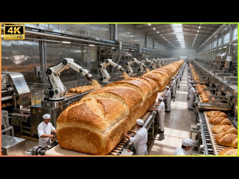 초현대식 빵 공장 내부: 밀 알에서 포장 식빵까지 완전 정복 | TN Process Factory