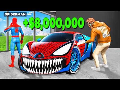 I Stole SPIDERMAN'S Supercars in GTA!