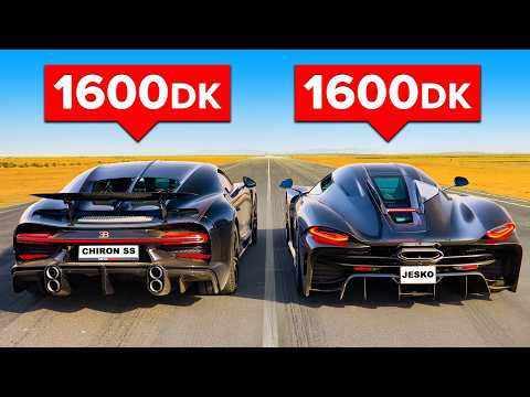 Koenigsegg Jesko Absolut v Bugatti Chiron SS: DRAG RACE